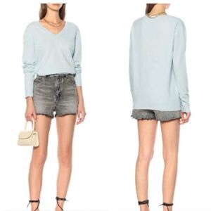 Vince Weekend V-Neck Sweater – 100% Cashmere – XS – light Sage Green